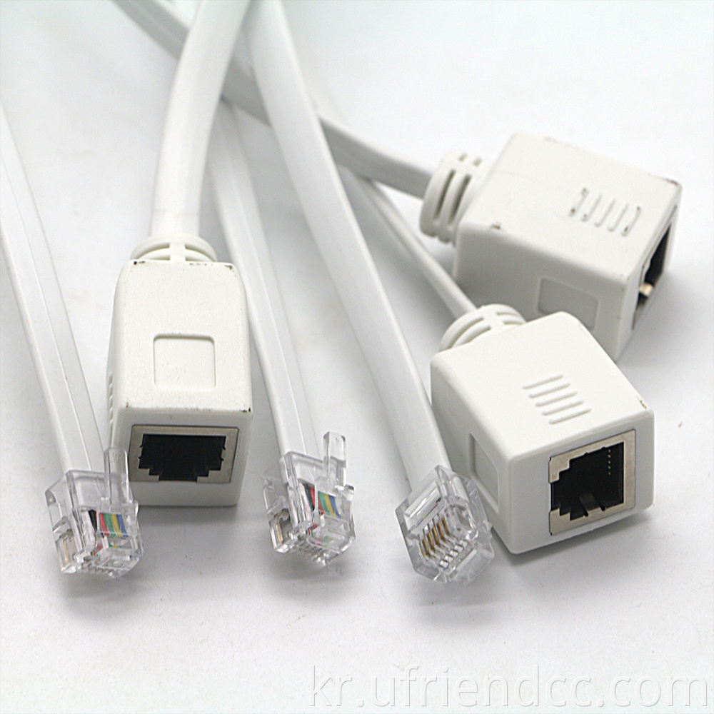 고품질 RJ12 RJ11 6P6C 6 핀 수컷 to RJ45 CAT5 이더넷 6p6c6- 핀 암 여성 네트워크 어댑터 RJ12 플랫 케이블 지원 OEM ODM